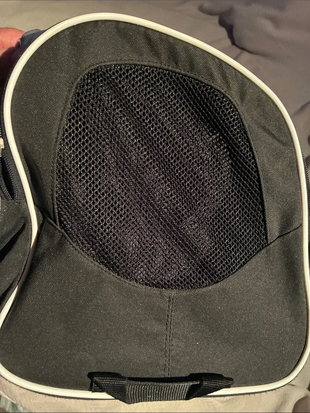 Nike Gray Duffel Bag with White Swoosh